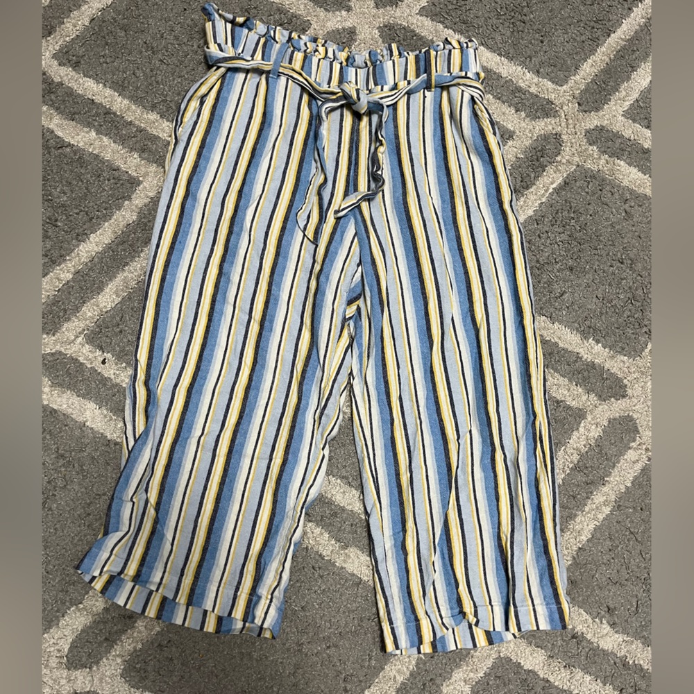 Striped linen pants